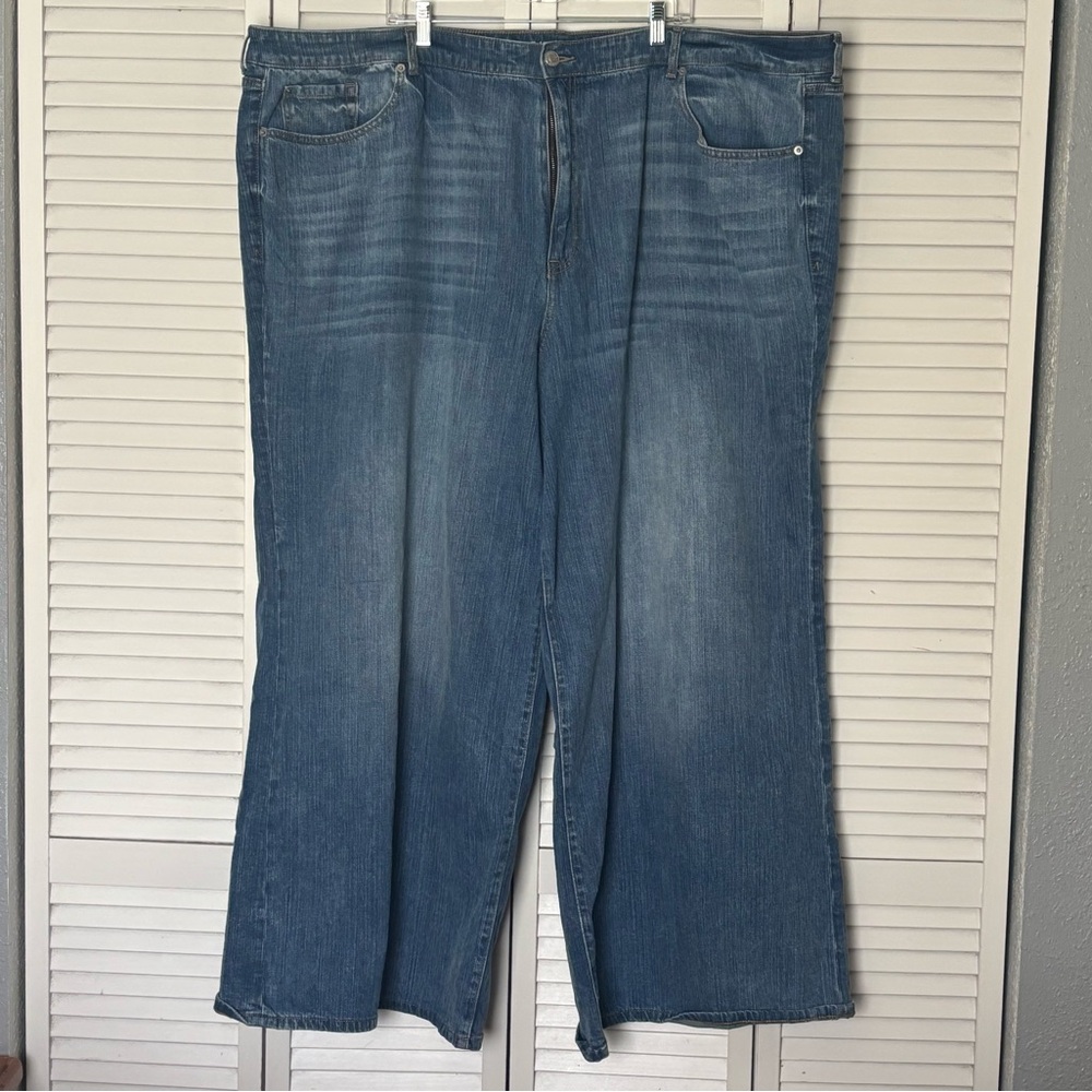 Torrid High-Rise Baggy Wide Leg Duo Denim - Medium Wash